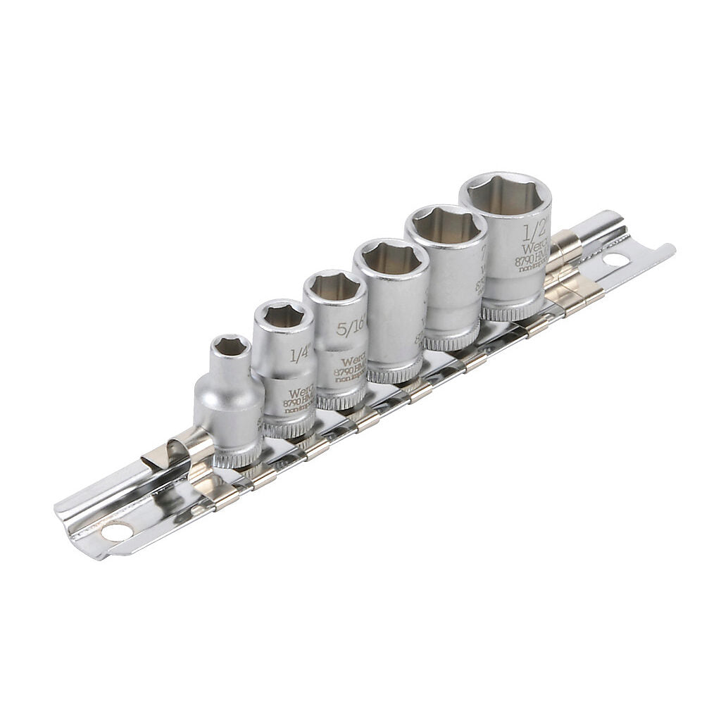 Wera socket set, 6 pieces, 1/4in drive, SAE.-05300201055