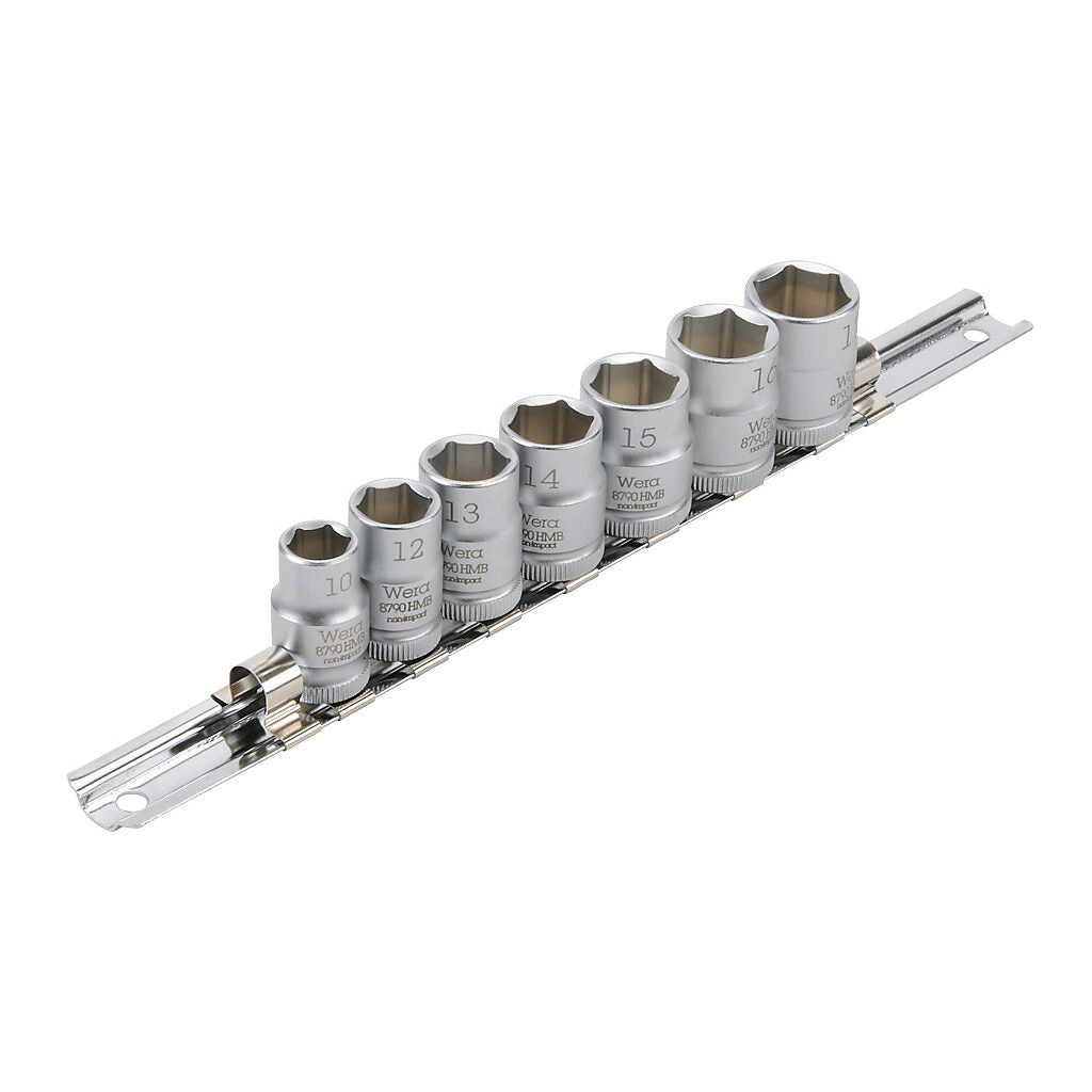 Wera socket set, 7 pieces, 3/8in drive, metric.-05300210055