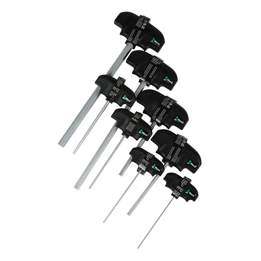 Wera T-handle hexdriver set, 8 pieces, metric.-05344547001