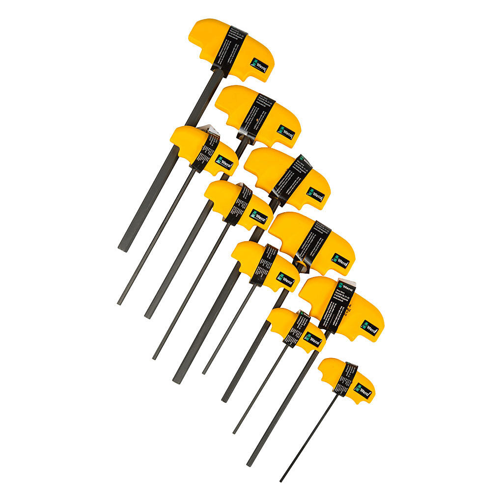 Wera T-handle hexdriver set, 10 pieces, imperial.-05344548001