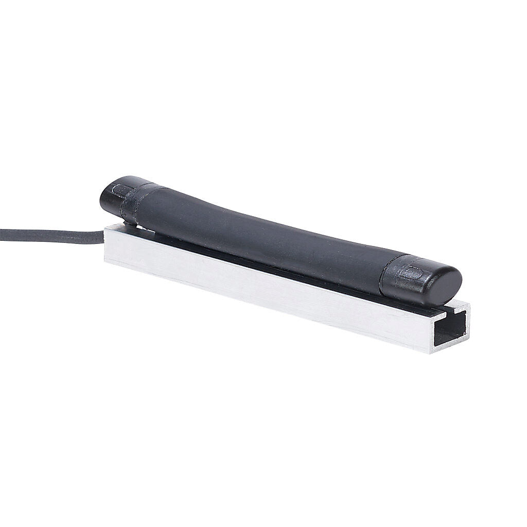 ASO Safety Solutions safety contact edge, 15 x 10mm, 4in length, pigtail, 8.2ft/2.5m cable length. Aluminum mounting rail included. Preassembled with 8.2k ohm resistor for 2-wire installation.-1501-1460