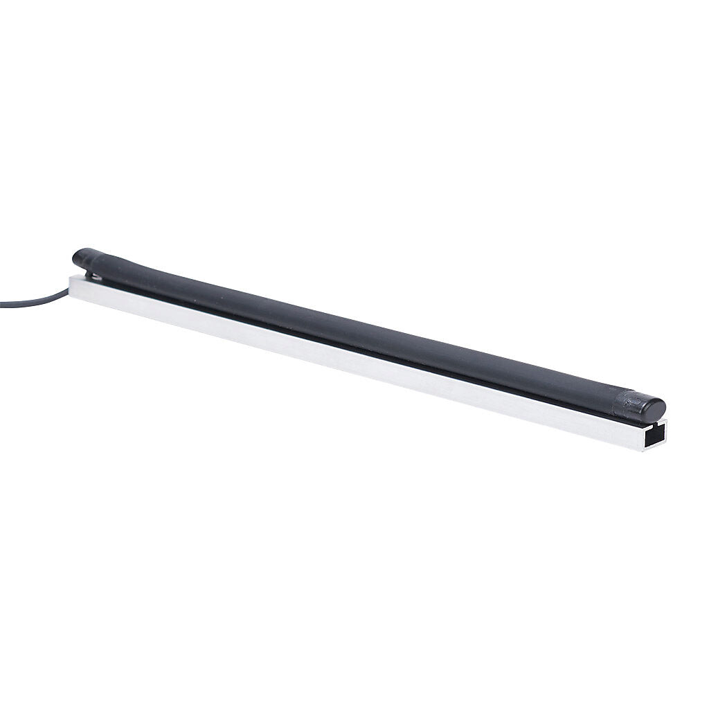ASO Safety Solutions safety contact edge, 15 x 10mm, 1ft length, pigtail, 8.2ft/2.5m cable length. Aluminum mounting rail included. Preassembled with 8.2k ohm resistor for 2-wire installation.-1501-1463