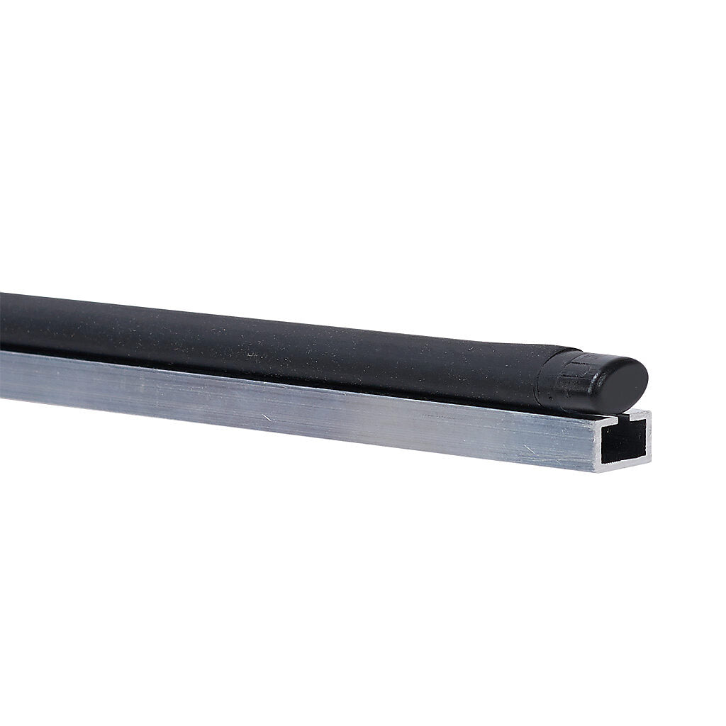 ASO Safety Solutions safety contact edge, 15 x 10mm, 1.8ft length, pigtail, 8.2ft/2.5m cable length. Aluminum mounting rail included. Preassembled with 8.2k ohm resistor for 2-wire installation.-1501-1466