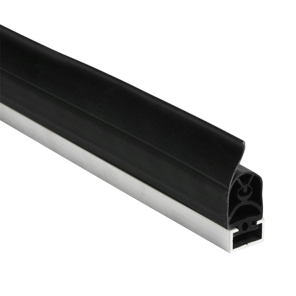 ASO Safety Solutions safety contact edge, 25 x 30mm, 2ft length. Single sided sealing lip and aluminum mounting rail included. Purchase required end caps separately.-1502-6220