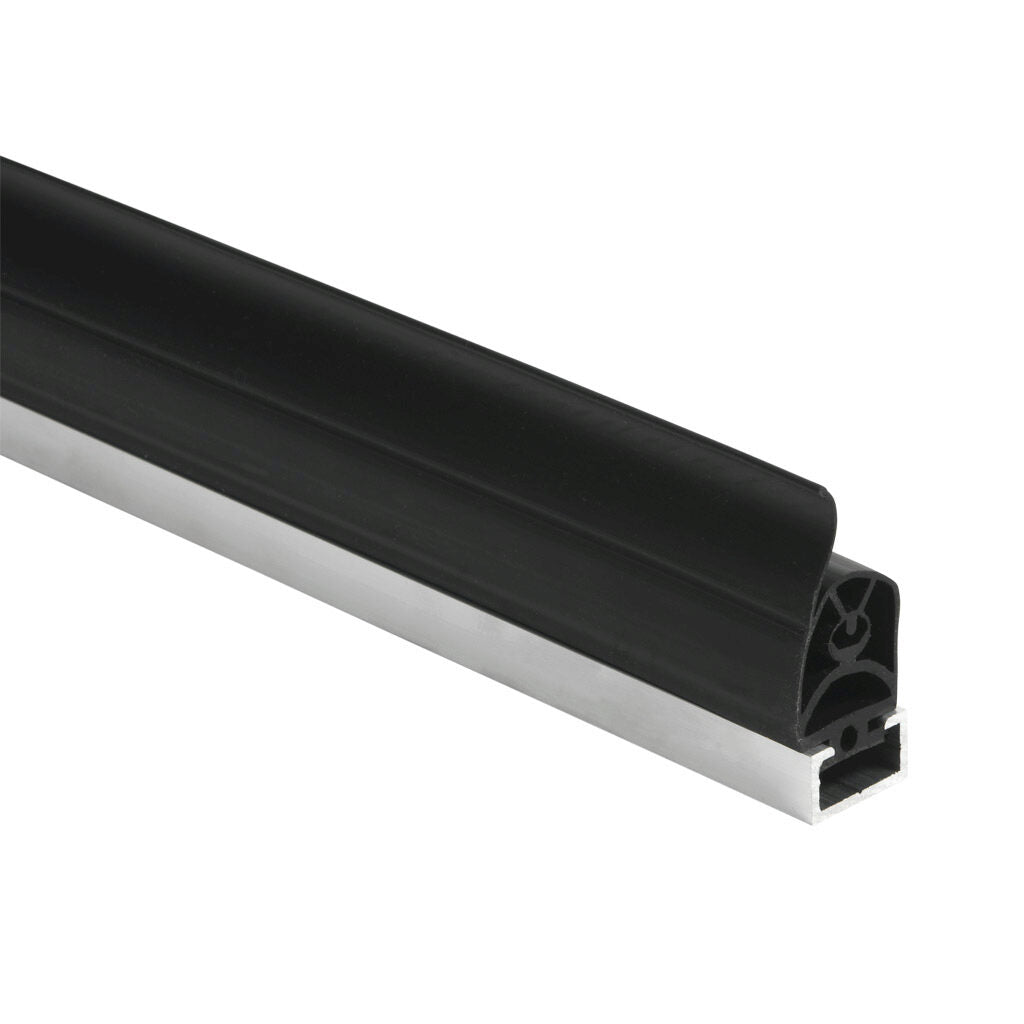 ASO Safety Solutions safety contact edge, 25 x 30mm, 5ft length. Single sided sealing lip and aluminum mounting rail included. Purchase required end caps separately.-1502-6221
