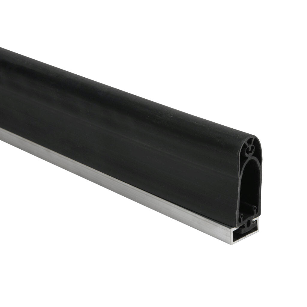 ASO Safety Solutions safety contact edge, 30 x 70mm, 2ft length. Aluminum mounting rail included. Purchase required end caps separately.-1502-6230