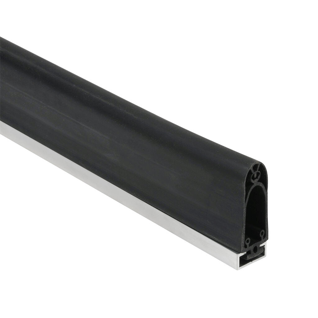 ASO Safety Solutions safety contact edge, 30 x 70mm, 5ft length. Aluminum mounting rail included. Purchase required end caps separately.-1502-6231