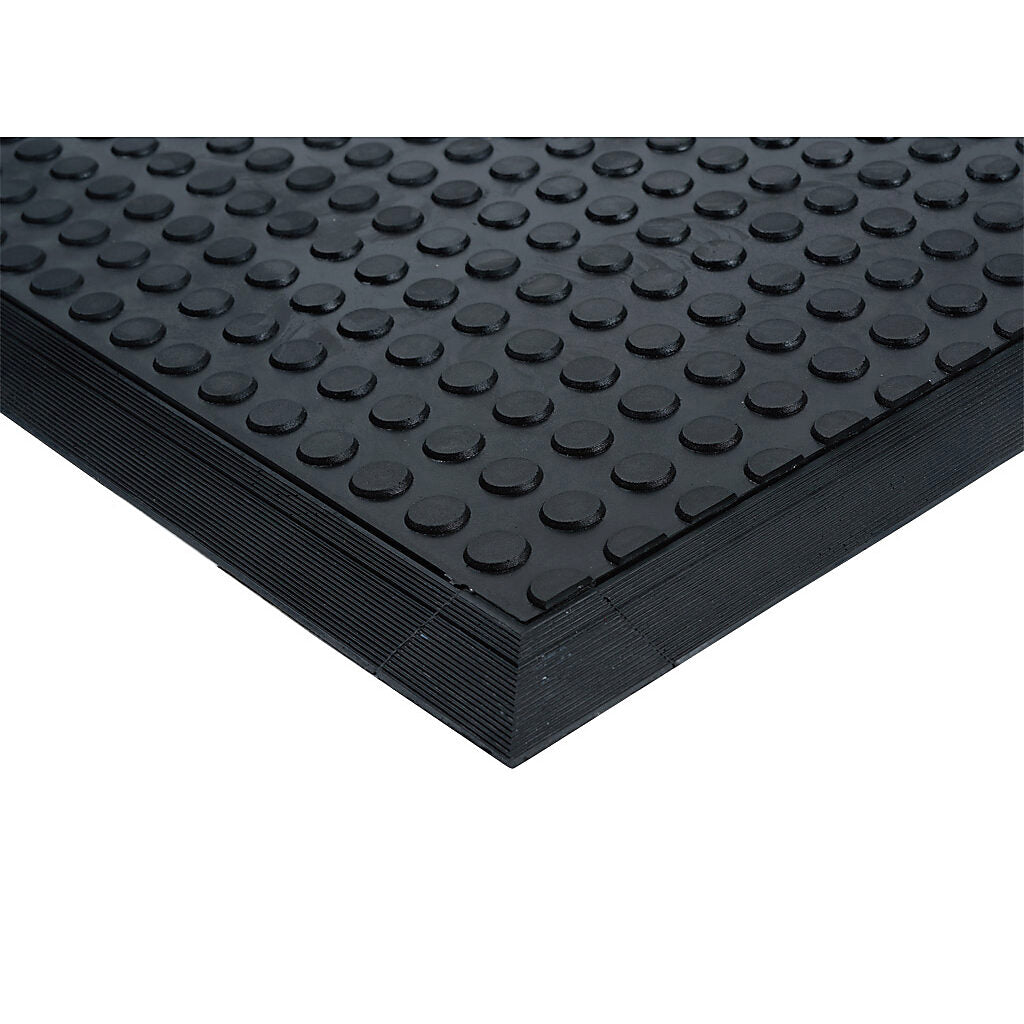 ASO Safety Solutions safety contact mat, 36 x 48in, integrated taper edge, 24 VAC/VDC operating voltage, polyurethane contact surface, black, IP65, 19.6ft/6m cable length, pigtail.-1602-4094