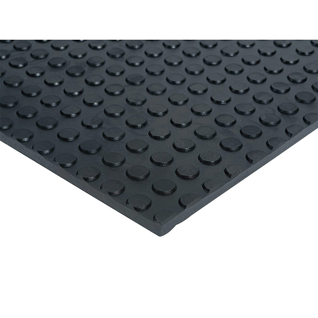 ASO Safety Solutions safety contact mat, 24 x 36in, straight edge, 24 VAC/VDC operating voltage, polyurethane contact surface, black, IP65, 4.7in/120mm cable length, (1) 3-pin male M8 connector and (1) 3-pin female M8 connector.-1602-4100