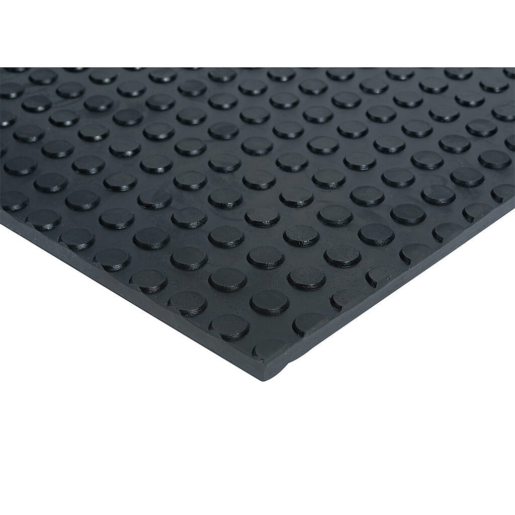 ASO Safety Solutions safety contact mat, 24 x 48in, straight edge, 24 VAC/VDC operating voltage, polyurethane contact surface, black, IP65, 4.7in/120mm cable length, (1) 3-pin male M8 connector and (1) 3-pin female M8 connector.-1602-4101
