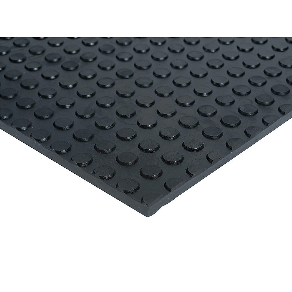 ASO Safety Solutions safety contact mat, 36 x 36in, straight edge, 24 VAC/VDC operating voltage, polyurethane contact surface, black, IP65, 4.7in/120mm cable length, (1) 3-pin male M8 connector and (1) 3-pin female M8 connector.-1602-4103