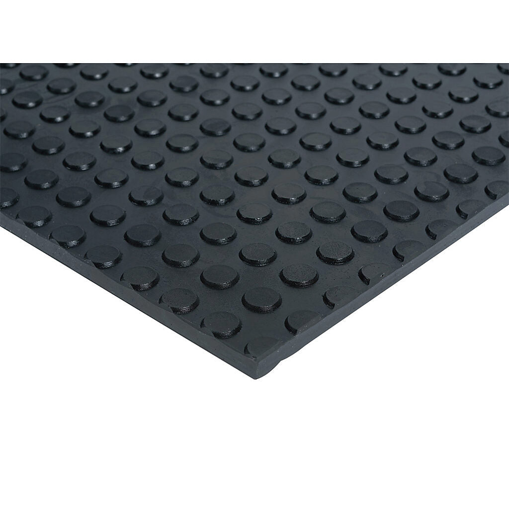 ASO Safety Solutions safety contact mat, 36 x 60in, straight edge, 24 VAC/VDC operating voltage, polyurethane contact surface, black, IP65, 4.7in/120mm cable length, (1) 3-pin male M8 connector and (1) 3-pin female M8 connector.-1602-4105