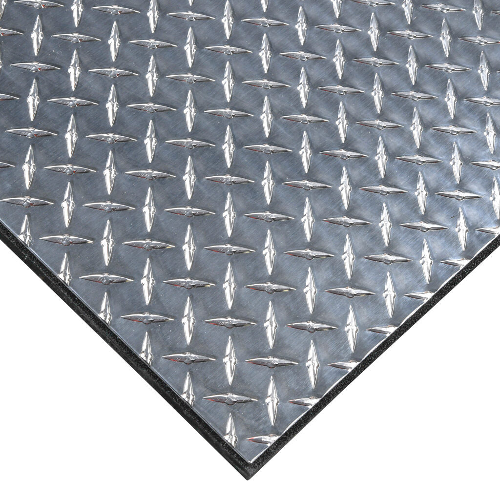 ASO Safety Solutions safety contact mat, 24 x 36in, straight edge, 24 VAC/VDC operating voltage, aluminum contact surface, IP65, 4.7in/120mm cable length, (1) 3-pin male M8 connector and (1) 3-pin female M8 connector.-1602-4540