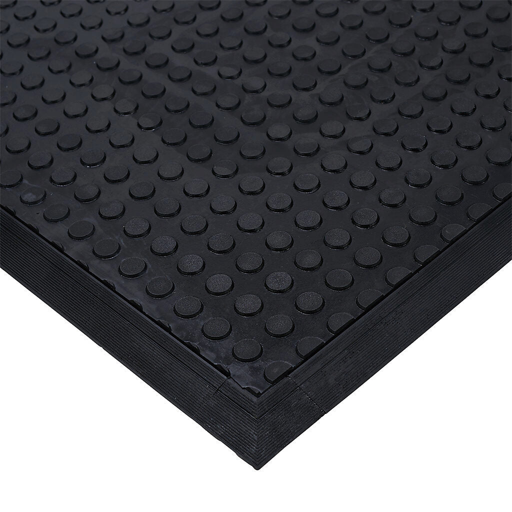 ASO Safety Solutions safety contact mat, 24 x 24in, integrated taper edge, 24 VAC/VDC operating voltage, polyurethane contact surface, black, IP65, 19.6ft/6m cable length, pigtail.-1602-4560