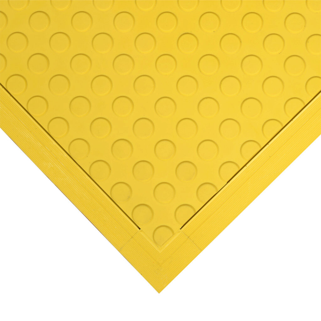 ASO Safety Solutions safety contact mat, 24 x 36in, integrated taper edge, 24 VAC/VDC operating voltage, polyurethane contact surface, yellow, IP65, 19.6ft/6m cable length, pigtail.-1602-5380