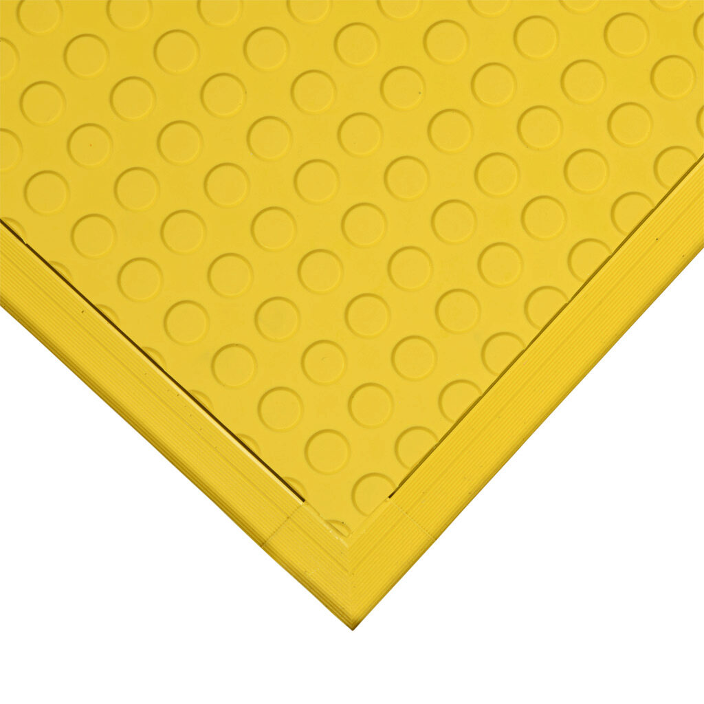 ASO Safety Solutions safety contact mat, 24 x 48in, integrated taper edge, 24 VAC/VDC operating voltage, polyurethane contact surface, yellow, IP65, 19.6ft/6m cable length, pigtail.-1602-5381