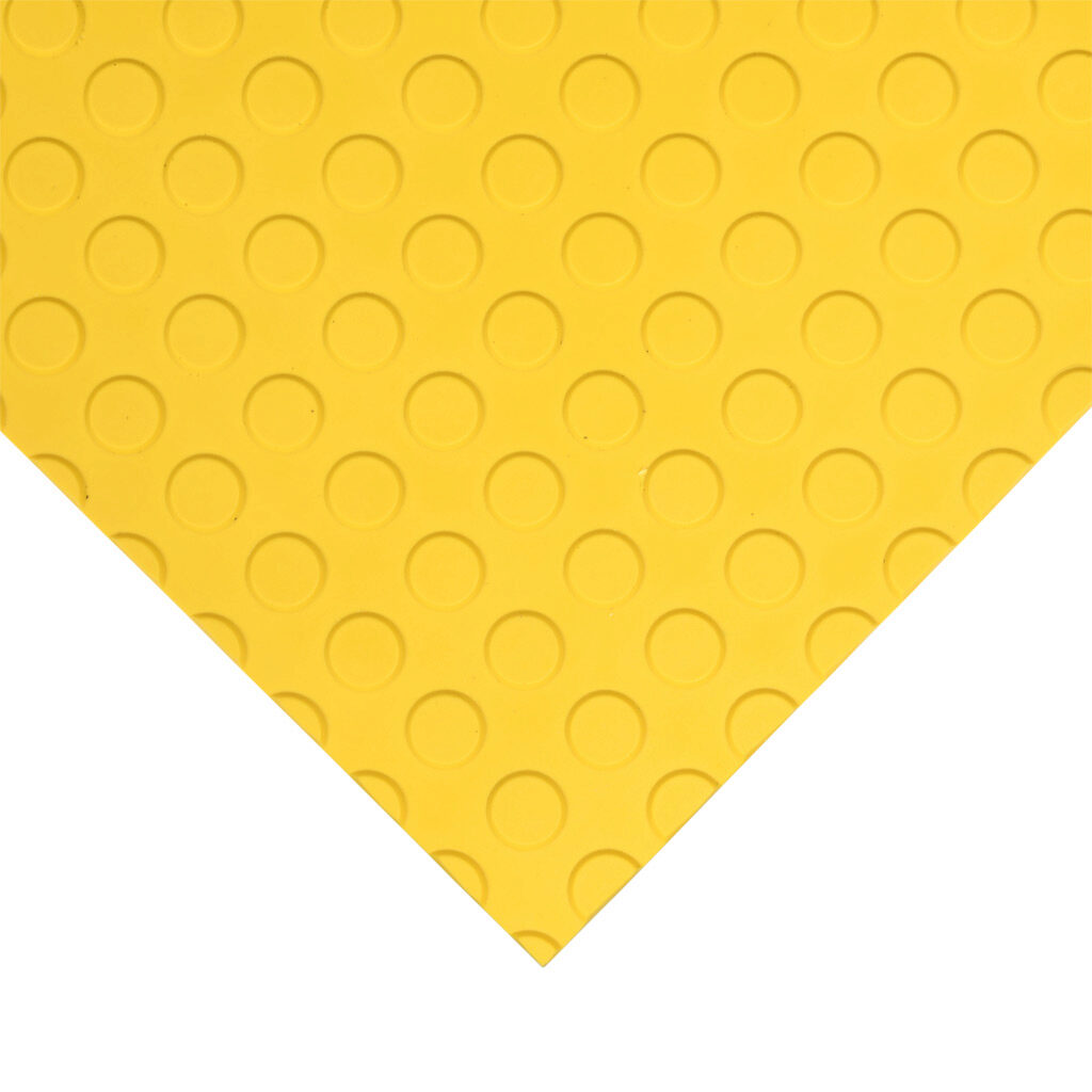 ASO Safety Solutions safety contact mat, 24 x 36in, straight edge, 24 VAC/VDC operating voltage, polyurethane contact surface, yellow, IP65, 4.7in/120mm cable length, (1) 3-pin male M8 connector and (1) 3-pin female M8 connector.-1602-5390