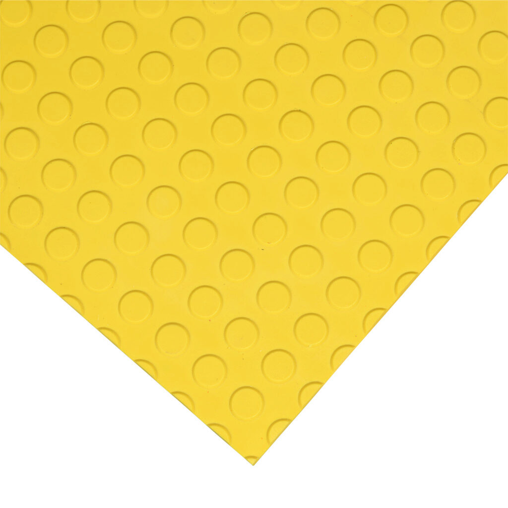 ASO Safety Solutions safety contact mat, 24 x 48in, straight edge, 24 VAC/VDC operating voltage, polyurethane contact surface, yellow, IP65, 4.7in/120mm cable length, (1) 3-pin male M8 connector and (1) 3-pin female M8 connector.-1602-5391