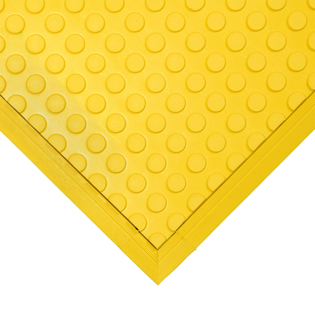 ASO Safety Solutions safety contact mat, 24 x 60in, integrated taper edge, 24 VAC/VDC operating voltage, polyurethane contact surface, yellow, IP65, 19.6ft/6m cable length, pigtail.-1602-6390