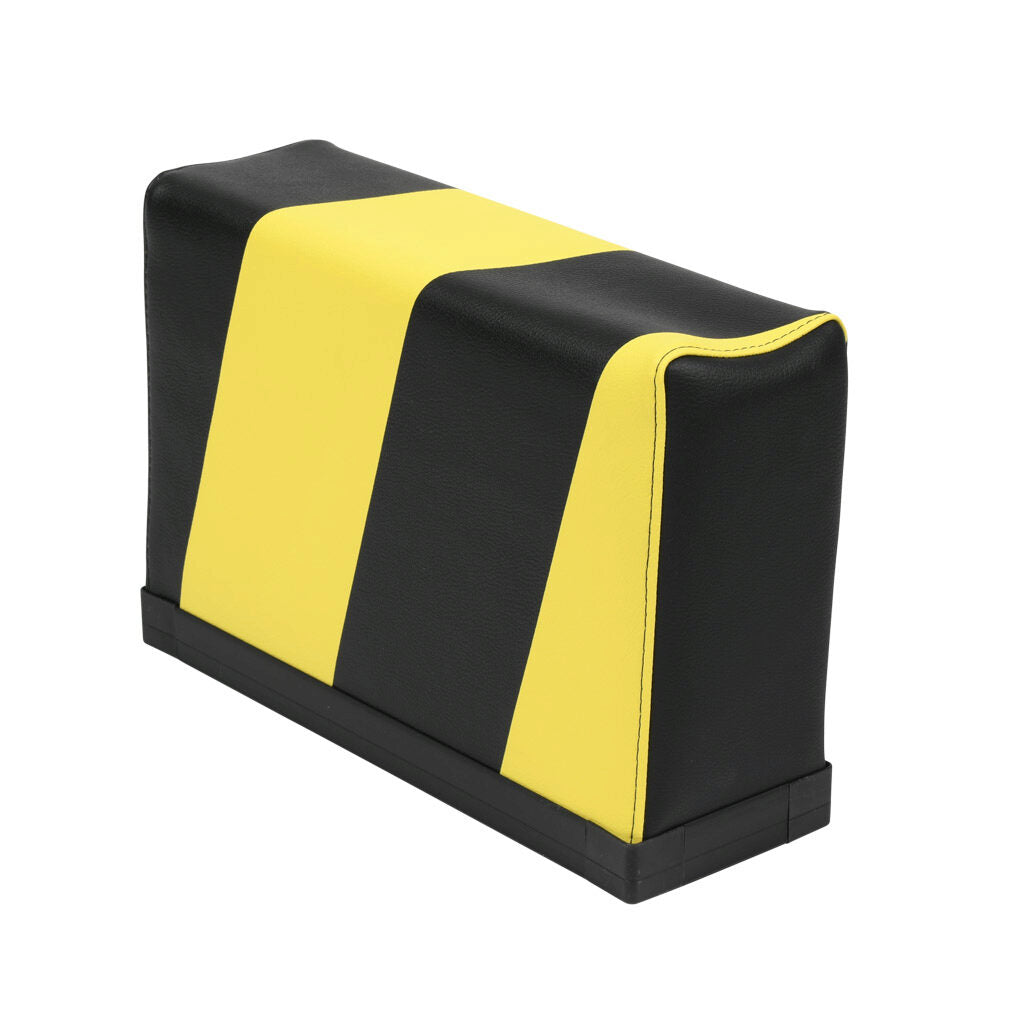 ASO Safety Solutions safety contact bumper, 100 x 200mm, 1ft length, yellow and black, (1) 3-pin male M8 connector and (1) 3-pin female M8 connector, 4.7in/120mm cable length. Aluminum mounting rail included.-1701-4780
