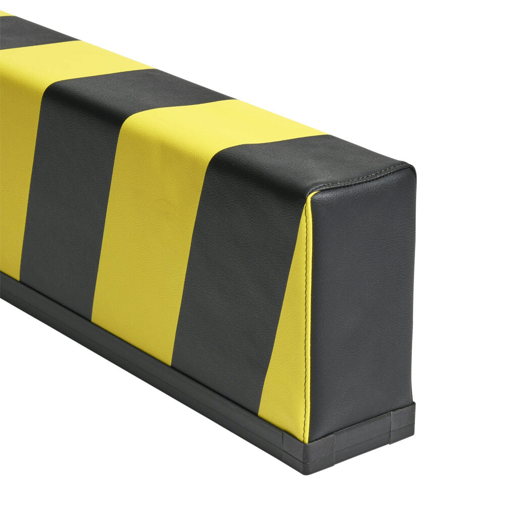 ASO Safety Solutions safety contact bumper, 100 x 200mm, 2ft length, yellow and black, (1) 3-pin male M8 connector and (1) 3-pin female M8 connector, 4.7in/120mm cable length. Aluminum mounting rail included.-1701-4790