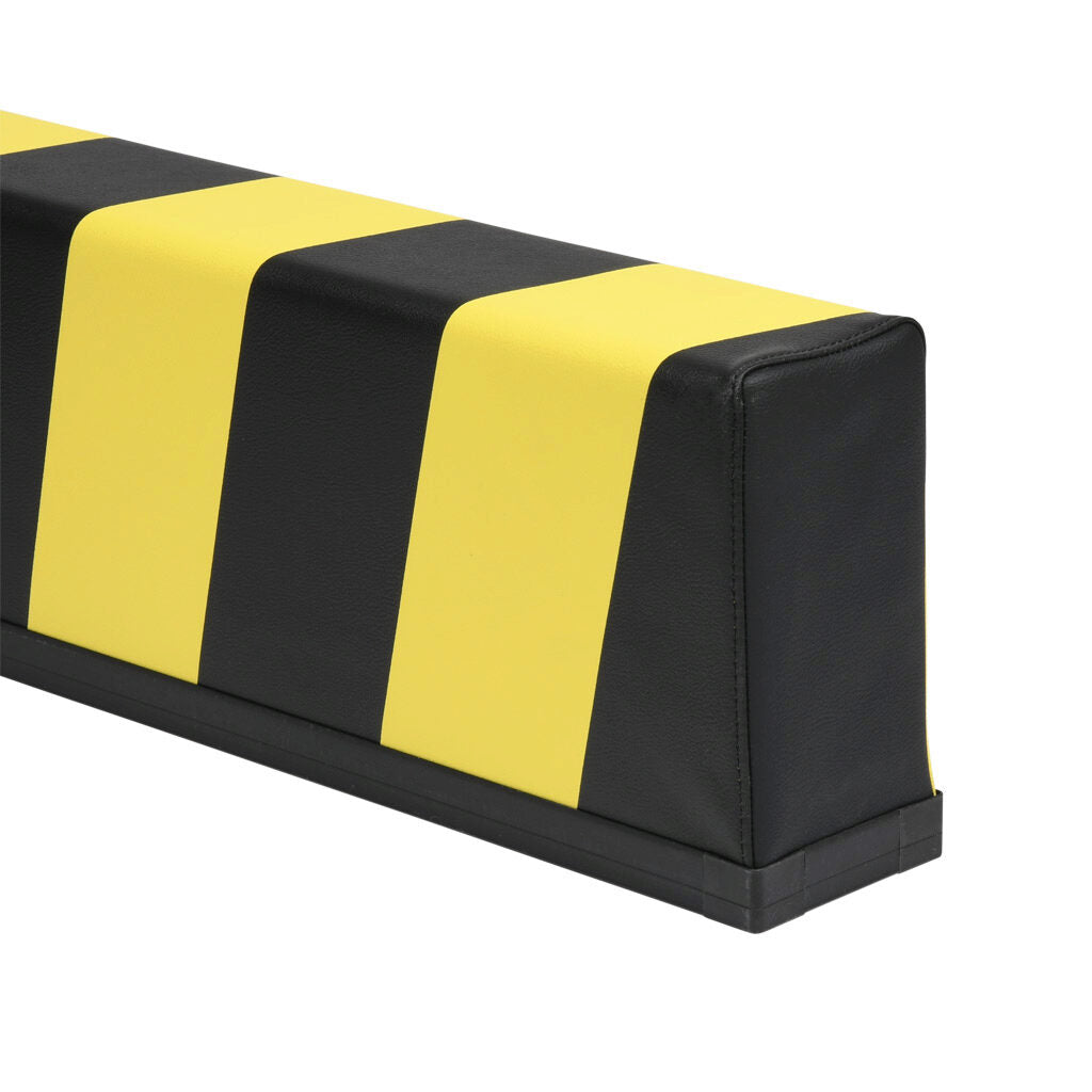 ASO Safety Solutions safety contact bumper, 100 x 200mm, 6ft length, yellow and black, (1) 3-pin male M8 connector and (1) 3-pin female M8 connector, 4.7in/120mm cable length. Aluminum mounting rail included.-1701-4830