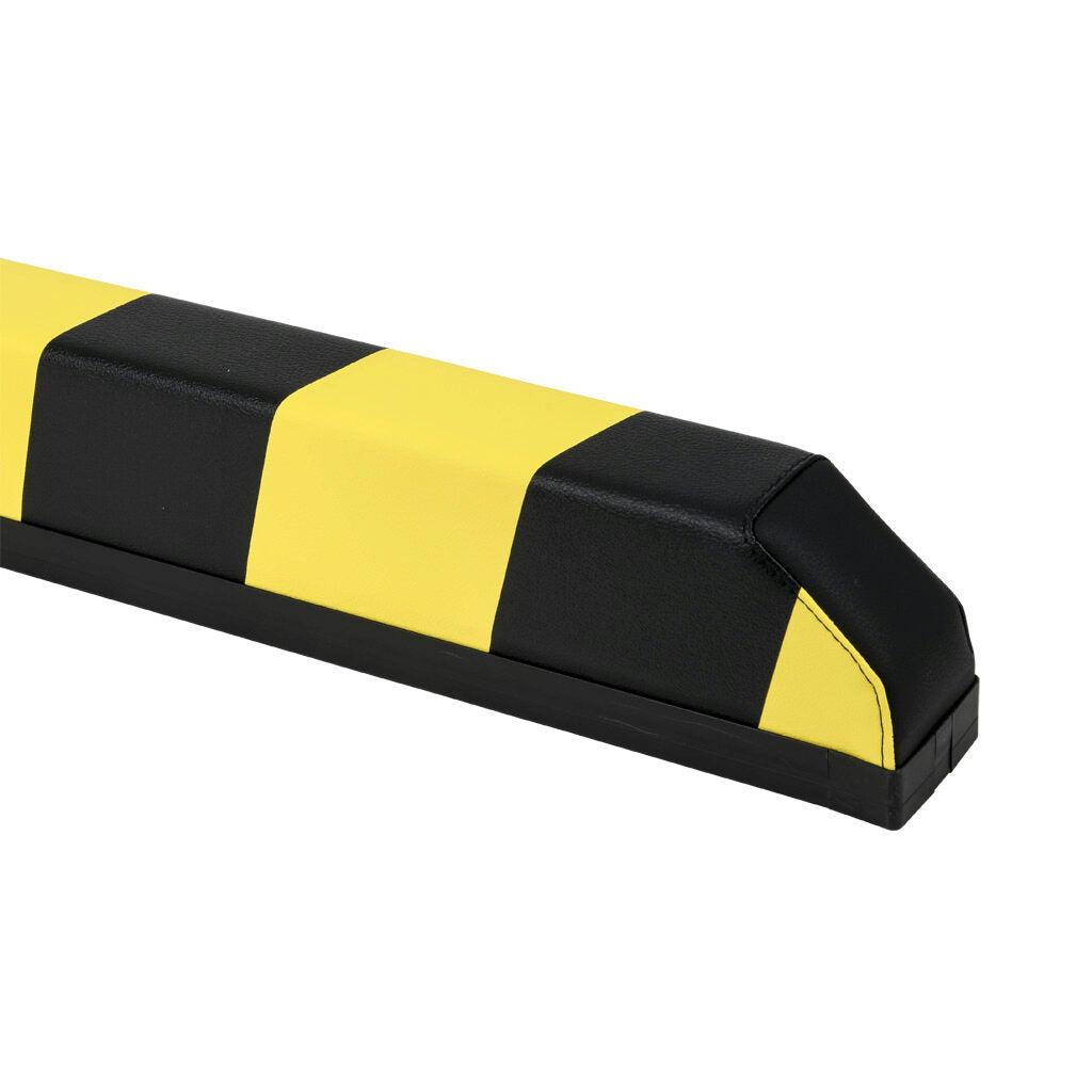 ASO Safety Solutions tapered safety contact bumper, 60 x 100mm, 5ft length, yellow and black, (1) 3-pin male M8 connector and (1) 3-pin female M8 connector, 4.7in/120mm cable length. Aluminum mounting rail included.-1701-6360