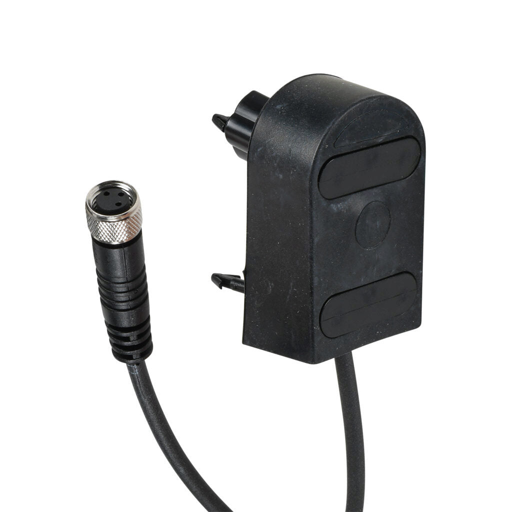 ASO Safety Solutions safety contact edge end cap, 1.6ft/0.5m cable length, 3-pin female M8. For use with 25 x 45mm safety contact edge.-1804-1386