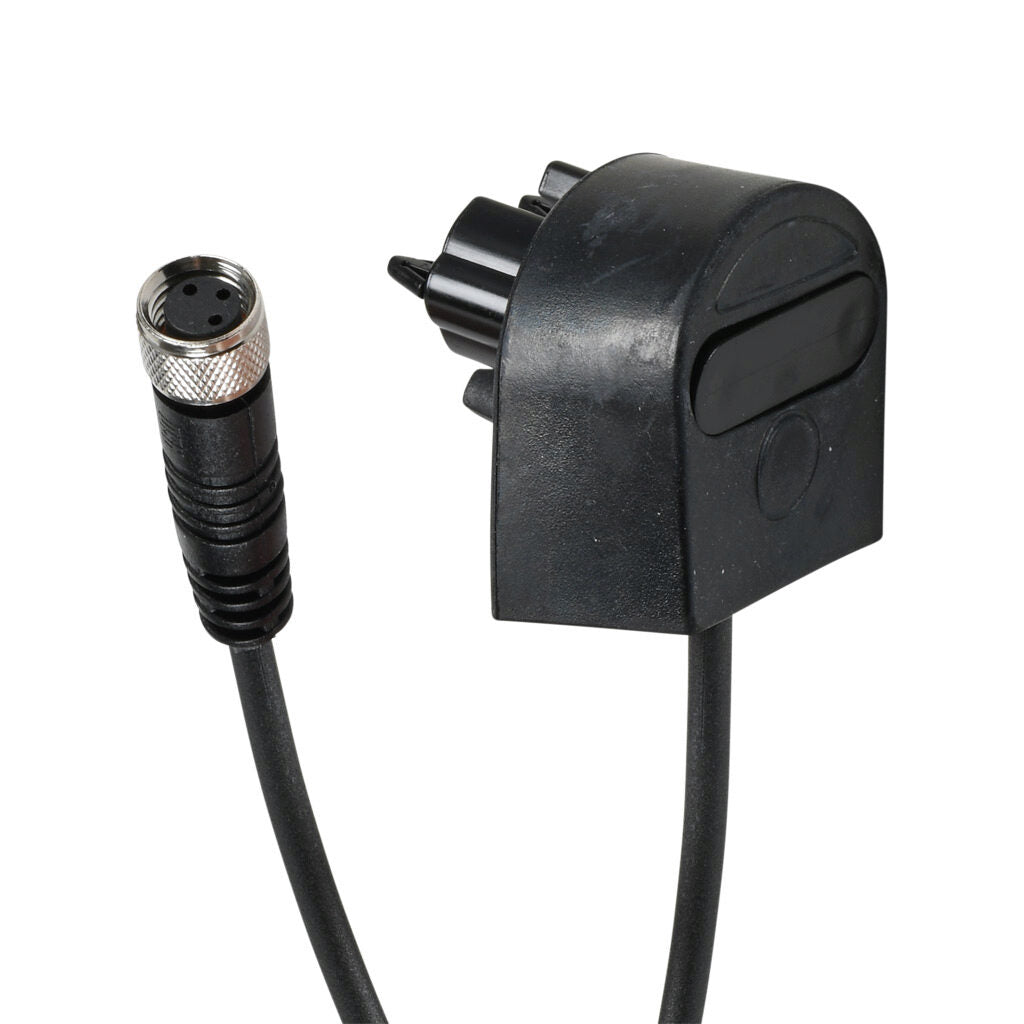 ASO Safety Solutions safety contact edge end cap, 1.6ft/0.5m cable length, 3-pin female M8. For use with 25 x 30mm safety contact edge.-1804-2206