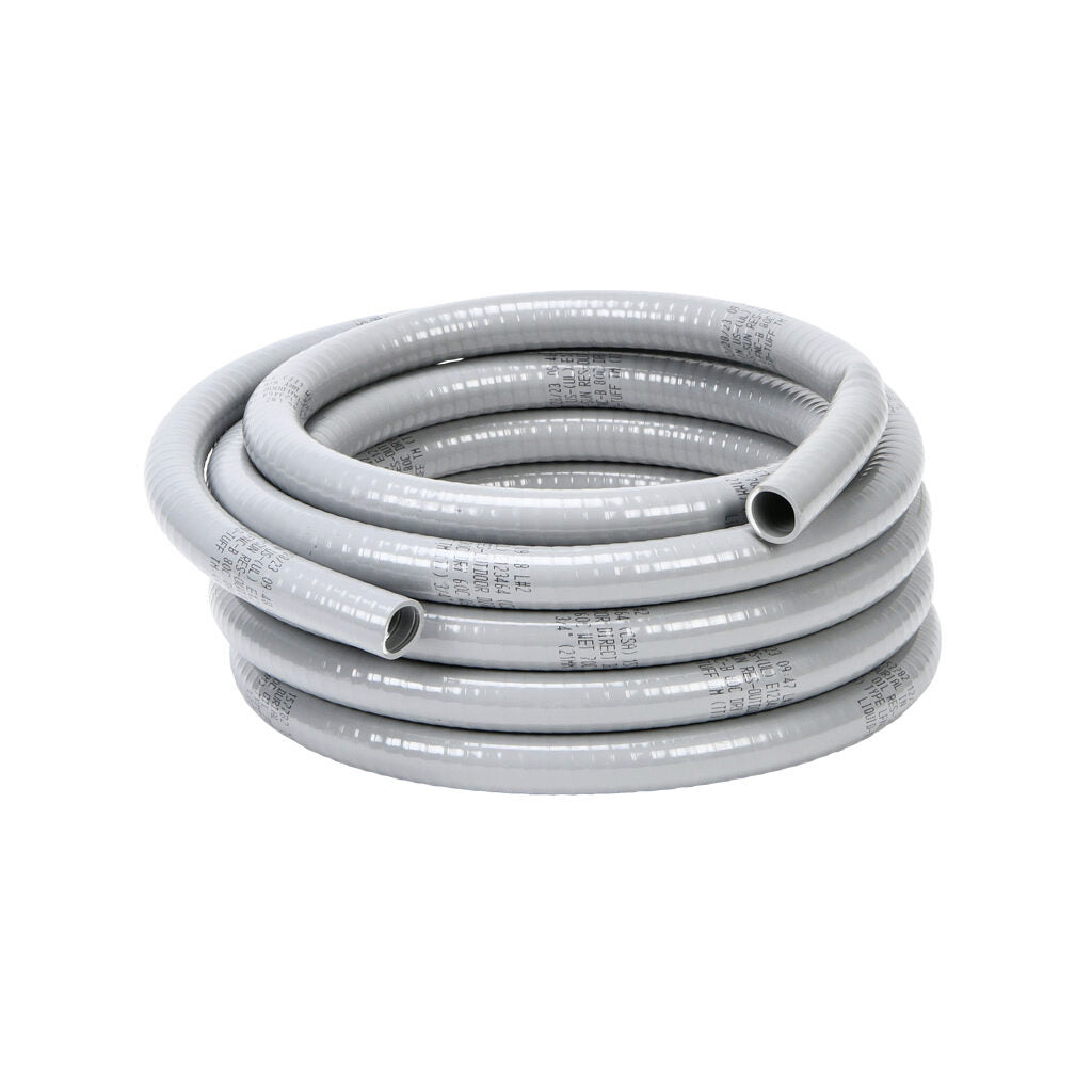 Atkore Liquid-Tuff 6000 liquid-tight flexible non-metallic conduit, embedded spiral rigid PVC, PVC wall, 3/4in trade size, gray, UL-1660 Listed, 25ft/7.6m coil length.-6003-22-00