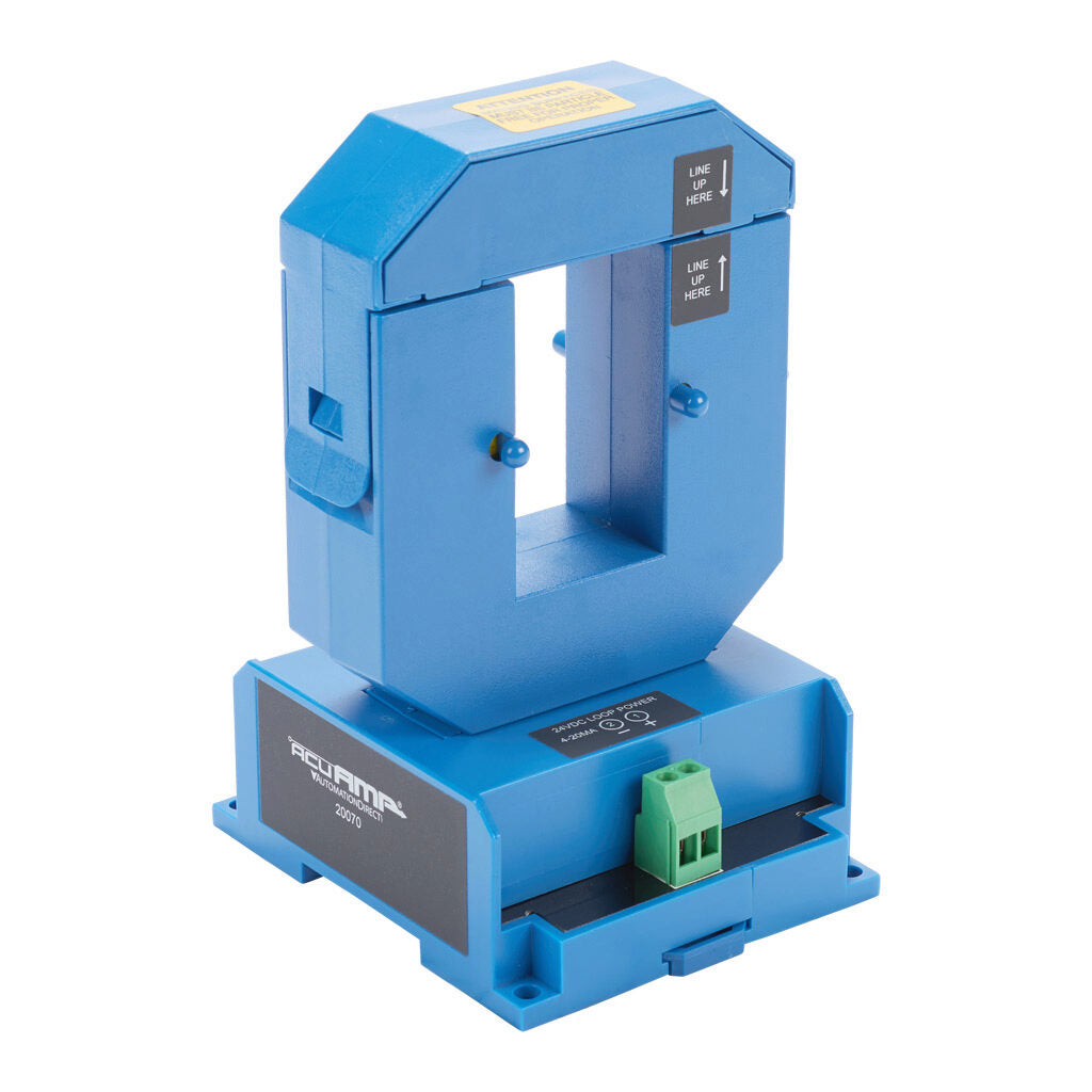 AcuAMP AC current transducer, 1-phase, split core, 0-600A sensing range, 4-20 mA output.-ACT600-42L-S