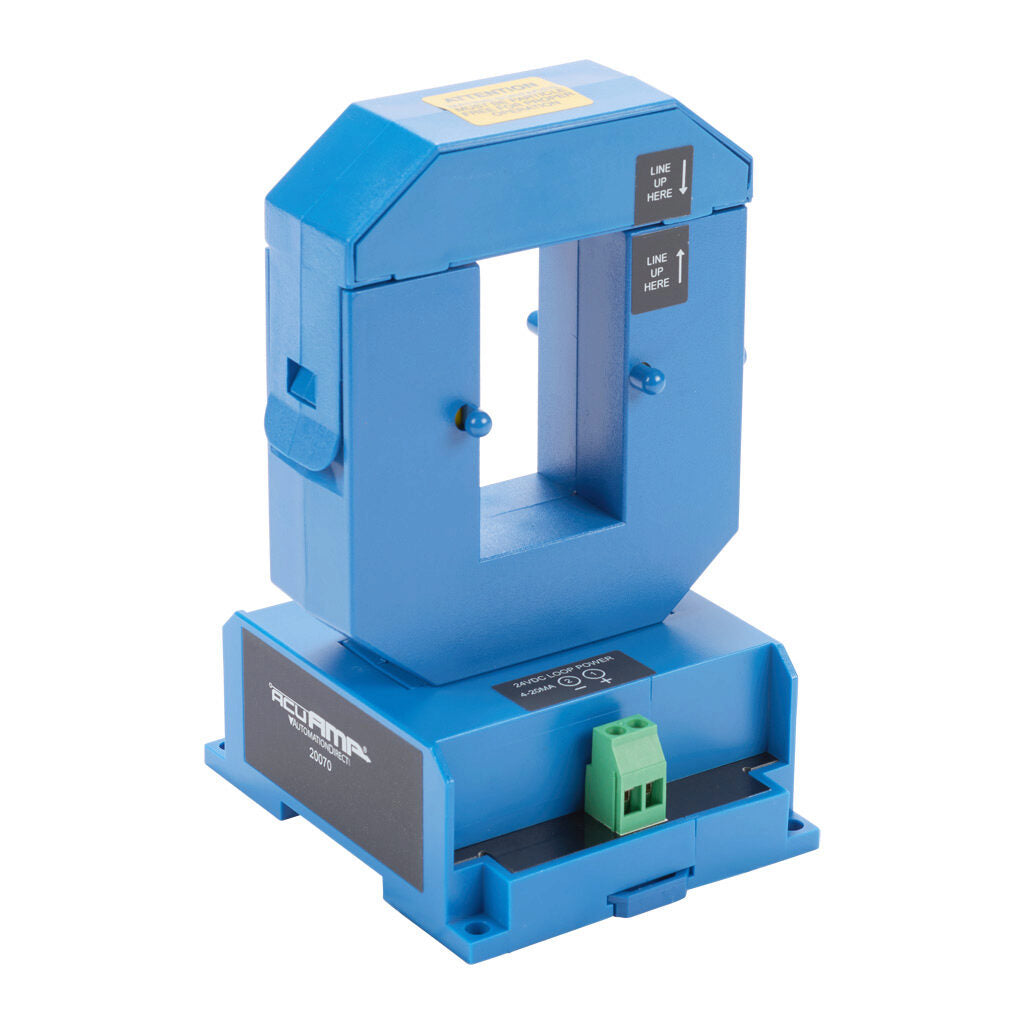 AcuAMP AC current transducer, 1-phase, split core, 0-800A sensing range, True RMS, 4-20 mA output.-ACTR800-42L-S