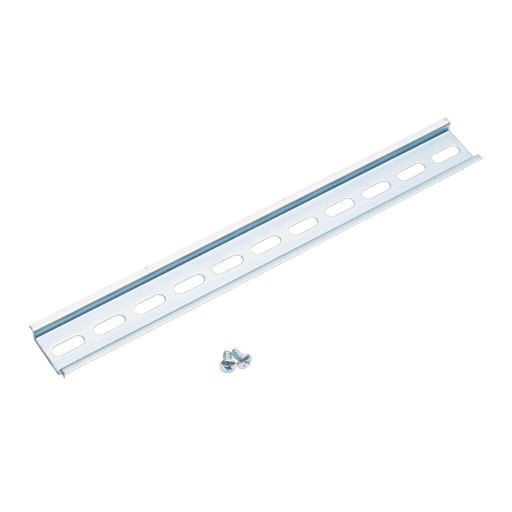 AttaBox DIN rail, slotted, 35mm width, 7mm height, 10.8in length, plated steel. For use with AHxx1210xxxx and AHxx1412xxxx Heartland series enclosures.-AH12DR