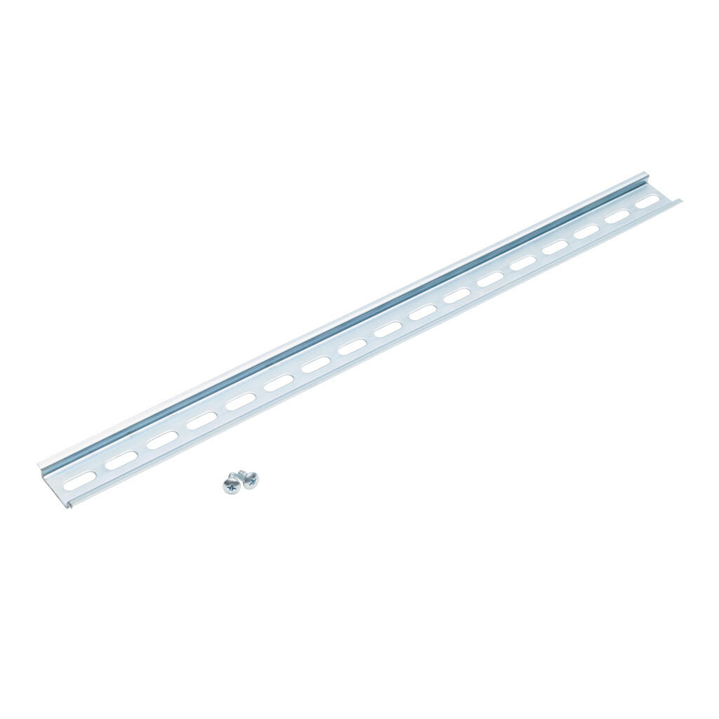AttaBox DIN rail, slotted, 35mm width, 7mm height, 16.7in length, plated steel. For use with AHxx1816xxxx Heartland series enclosures.-AH18DR