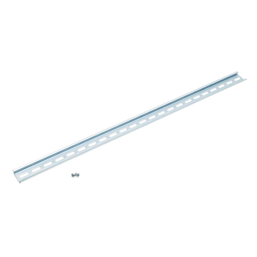AttaBox DIN rail, slotted, 35mm width, 7mm height, 22.5in length, plated steel. For use with AHxx2424xxxx Heartland series enclosures.-AH24DR