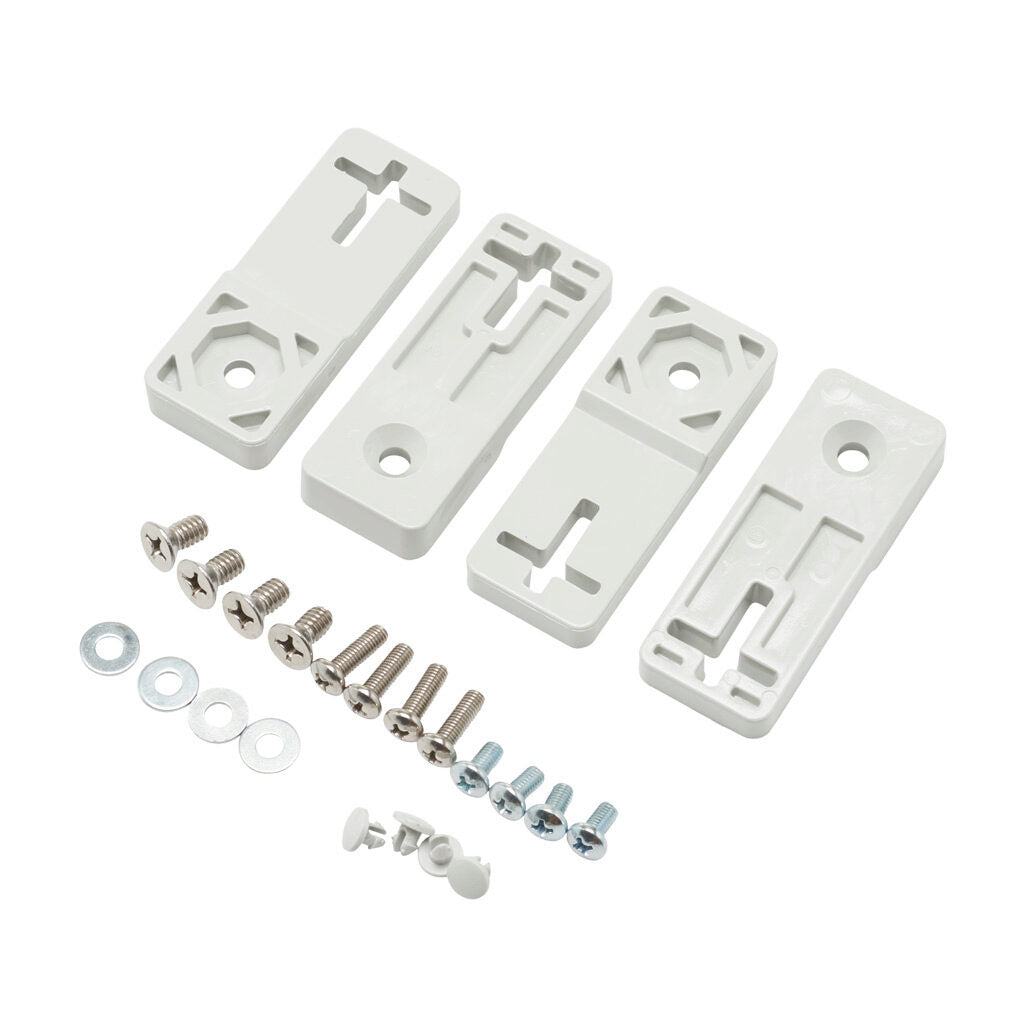 AttaBox mounting feet kit, polycarbonate. For use with Heartland series enclosures. Includes (4) mounting feet and mounting hardware.-AHAK