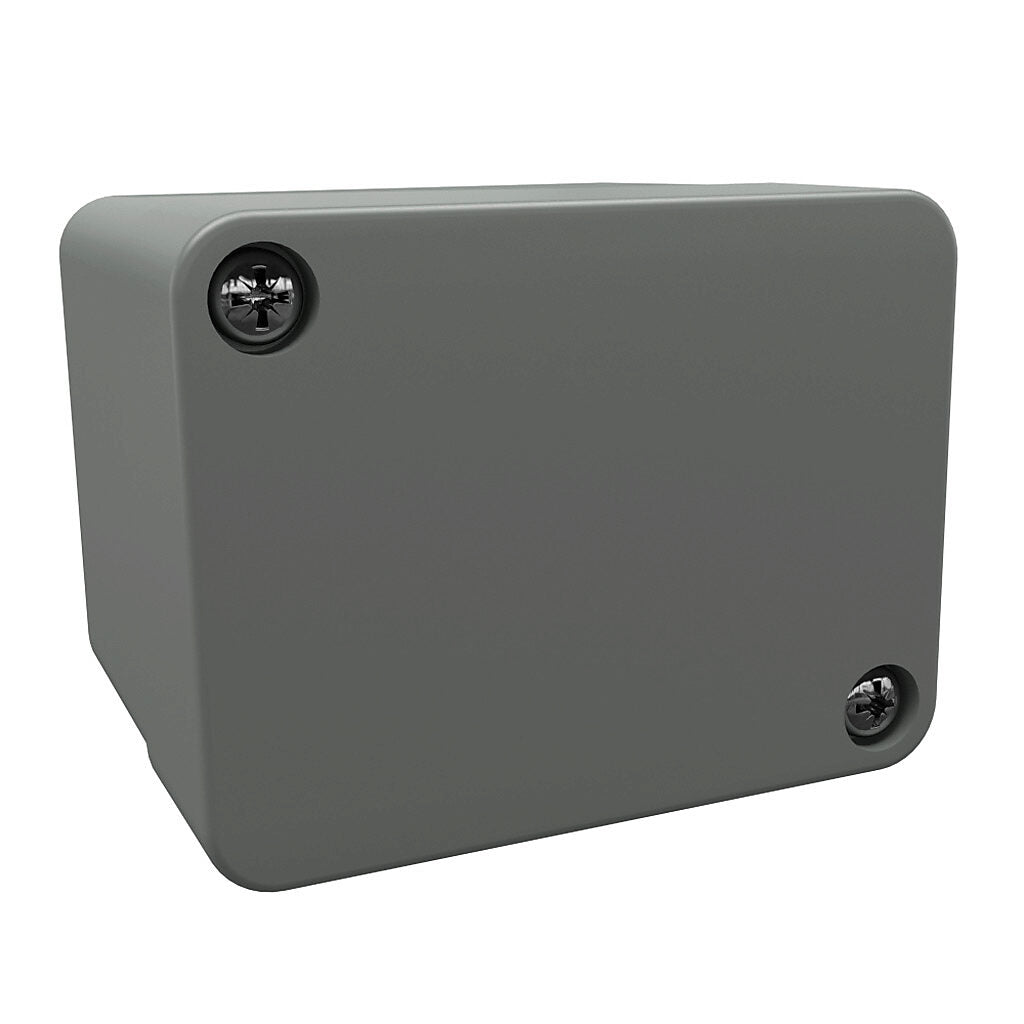 AttaBox BantamBox series enclosure, NEMA 1/3R/4/4X/12, 65 x 50 x 55mm (HxWxD), polycarbonate, RAL 7035 light gray, screw cover.-BB060555W