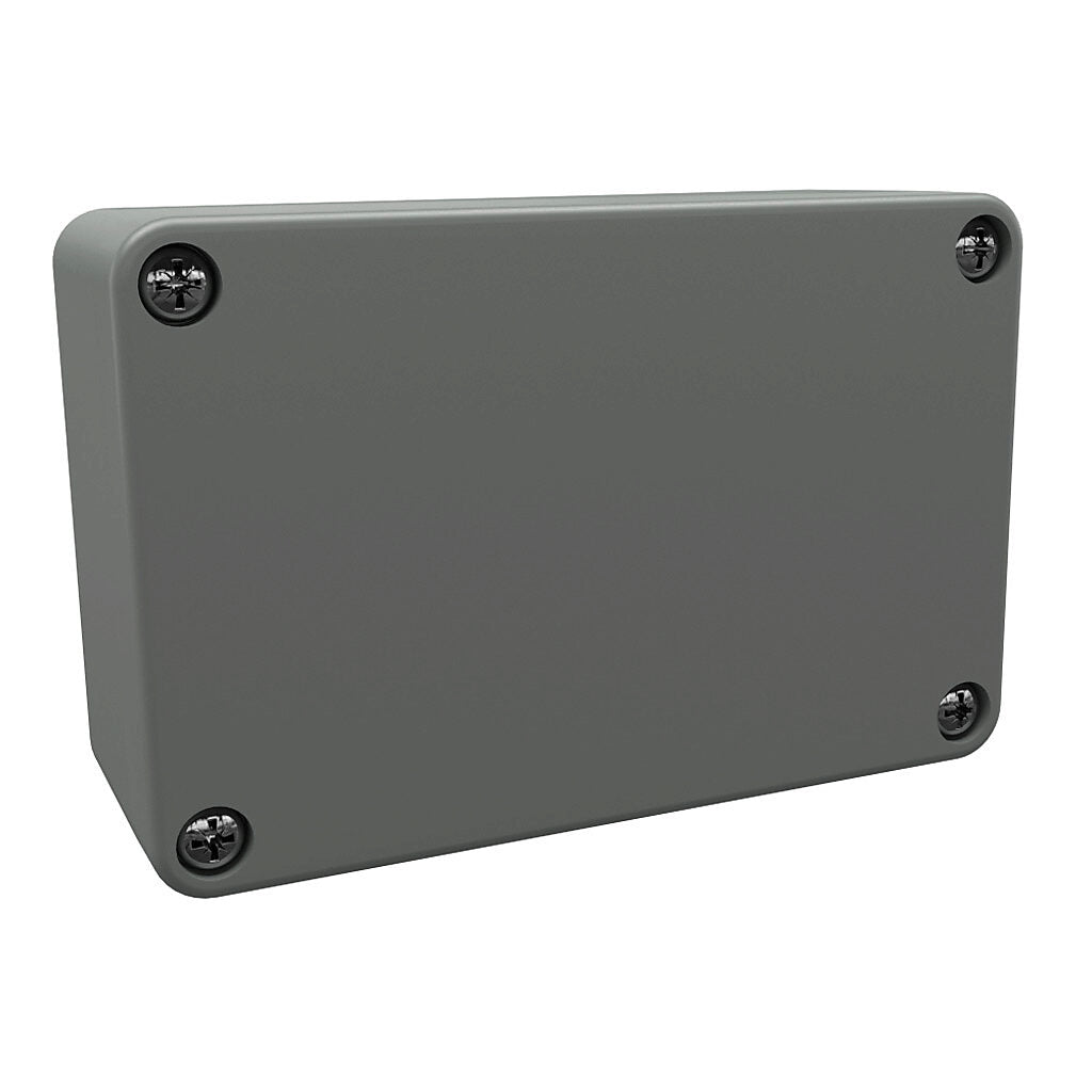 AttaBox BantamBox series enclosure, NEMA 1/3R/4/4X/12, 98 x 64 x 37mm (HxWxD), polycarbonate, RAL 7035 light gray, screw cover.-BB090603W