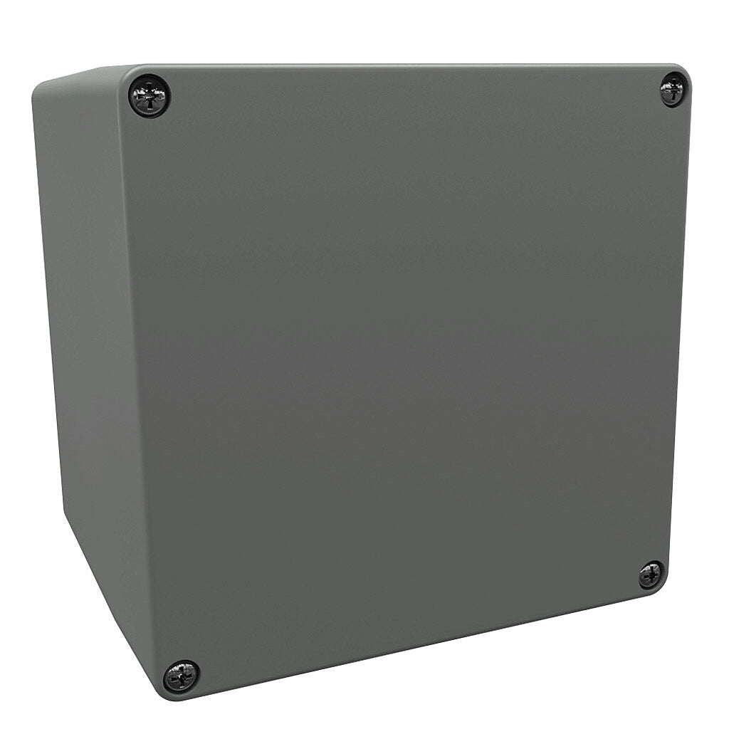 AttaBox BantamBox series enclosure, NEMA 1/3R/4/4X/12, 122 x 120 x 105mm (HxWxD), polycarbonate, RAL 7035 light gray, screw cover, purchase subpanel separately.-BB121211W
