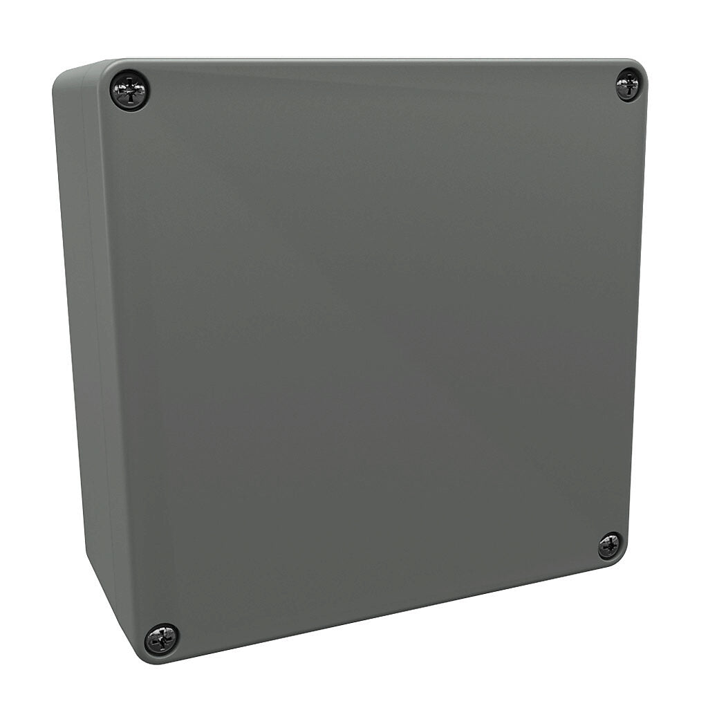 AttaBox BantamBox series enclosure, NEMA 1/3R/4/4X/12, 122 x 120 x 55mm (HxWxD), polycarbonate, RAL 7035 light gray, screw cover, purchase subpanel separately.-BB121255W