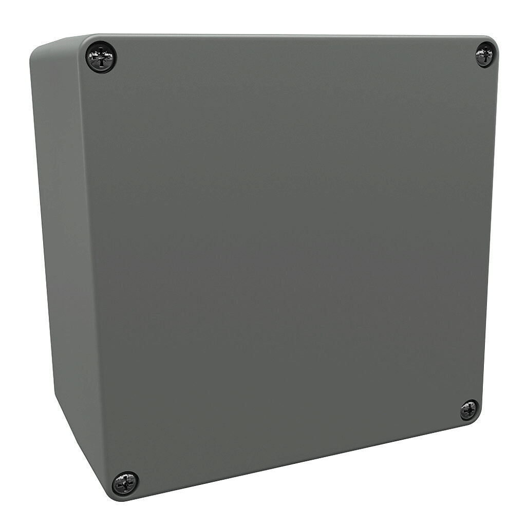 AttaBox BantamBox series enclosure, NEMA 1/3R/4/4X/12, 122 x 120 x 75mm (HxWxD), polycarbonate, RAL 7035 light gray, screw cover, purchase subpanel separately.-BB121275W