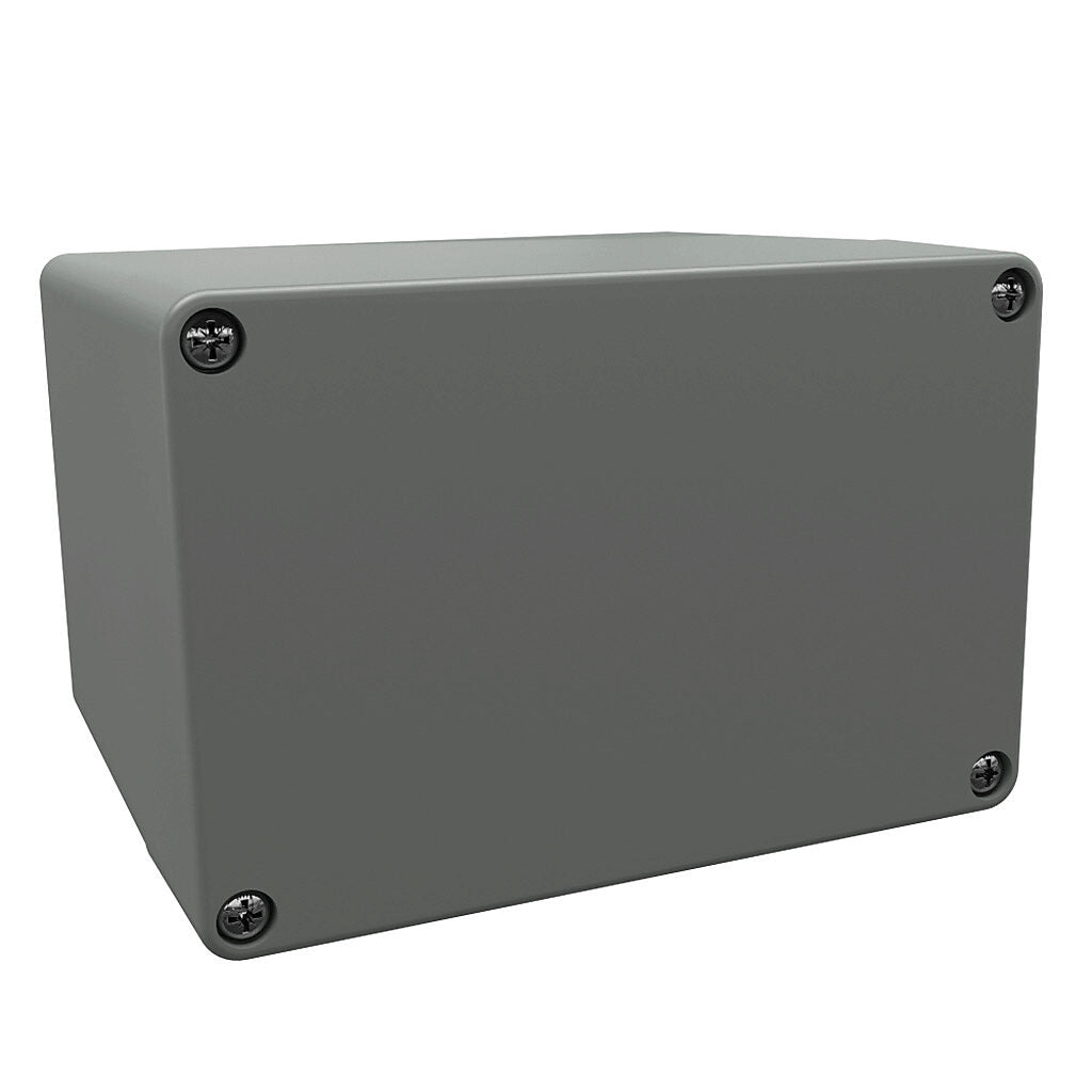AttaBox BantamBox series enclosure, NEMA 1/3R/4/4X/12, 120 x 80 x 100mm (HxWxD), polycarbonate, RAL 7035 light gray, screw cover, purchase subpanel separately.-BB128010W
