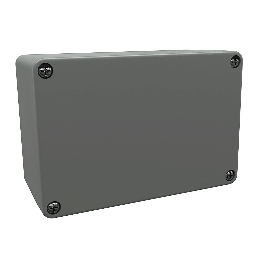 AttaBox BantamBox series enclosure, NEMA 1/3R/4/4X/12, 120 x 80 x 55mm (HxWxD), polycarbonate, RAL 7035 light gray, screw cover, purchase subpanel separately.-BB128055W