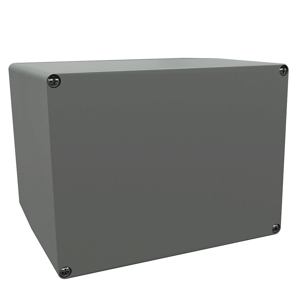 AttaBox BantamBox series enclosure, NEMA 1/3R/4/4X/12, 160 x 120 x 140mm (HxWxD), polycarbonate, RAL 7035 light gray, screw cover, purchase subpanel separately.-BB161214W