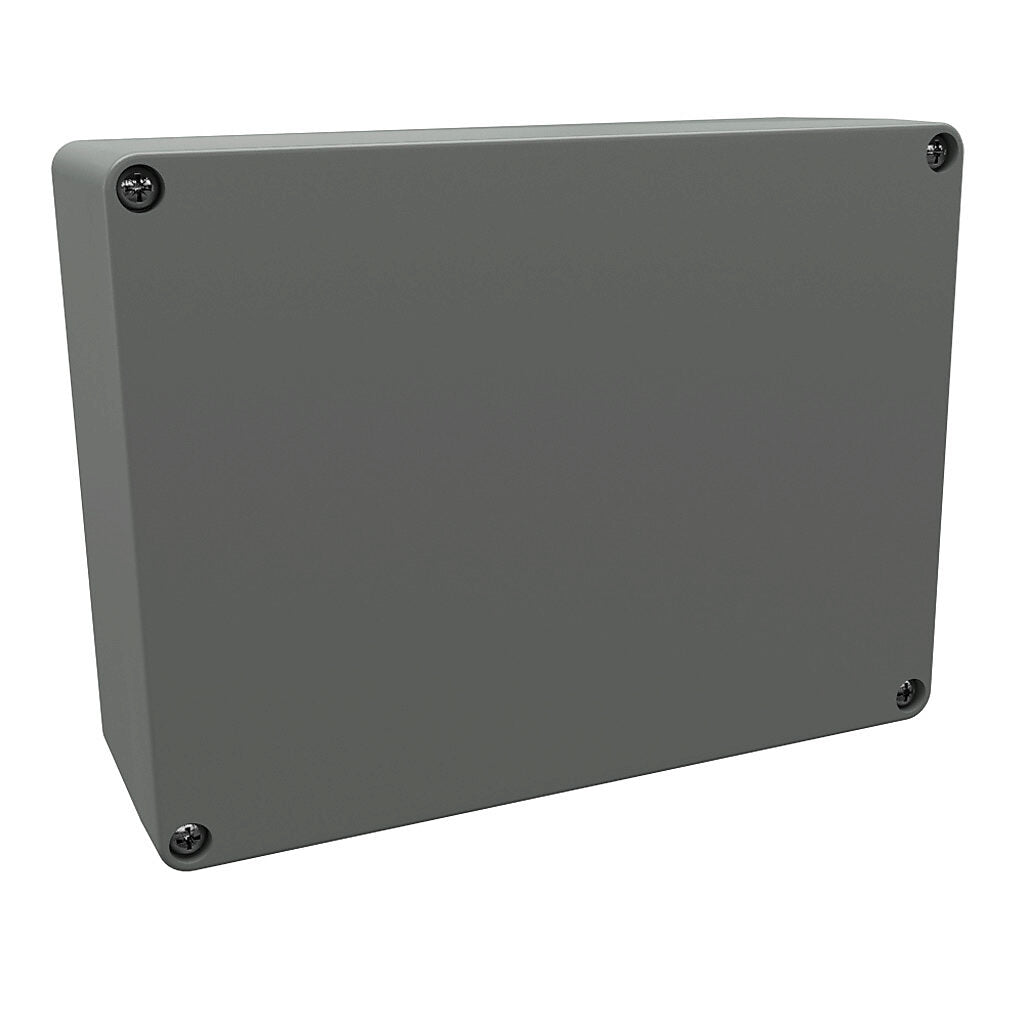 AttaBox BantamBox series enclosure, NEMA 1/3R/4/4X/12, 160 x 120 x 55mm (HxWxD), polycarbonate, RAL 7035 light gray, screw cover, purchase subpanel separately.-BB161255W