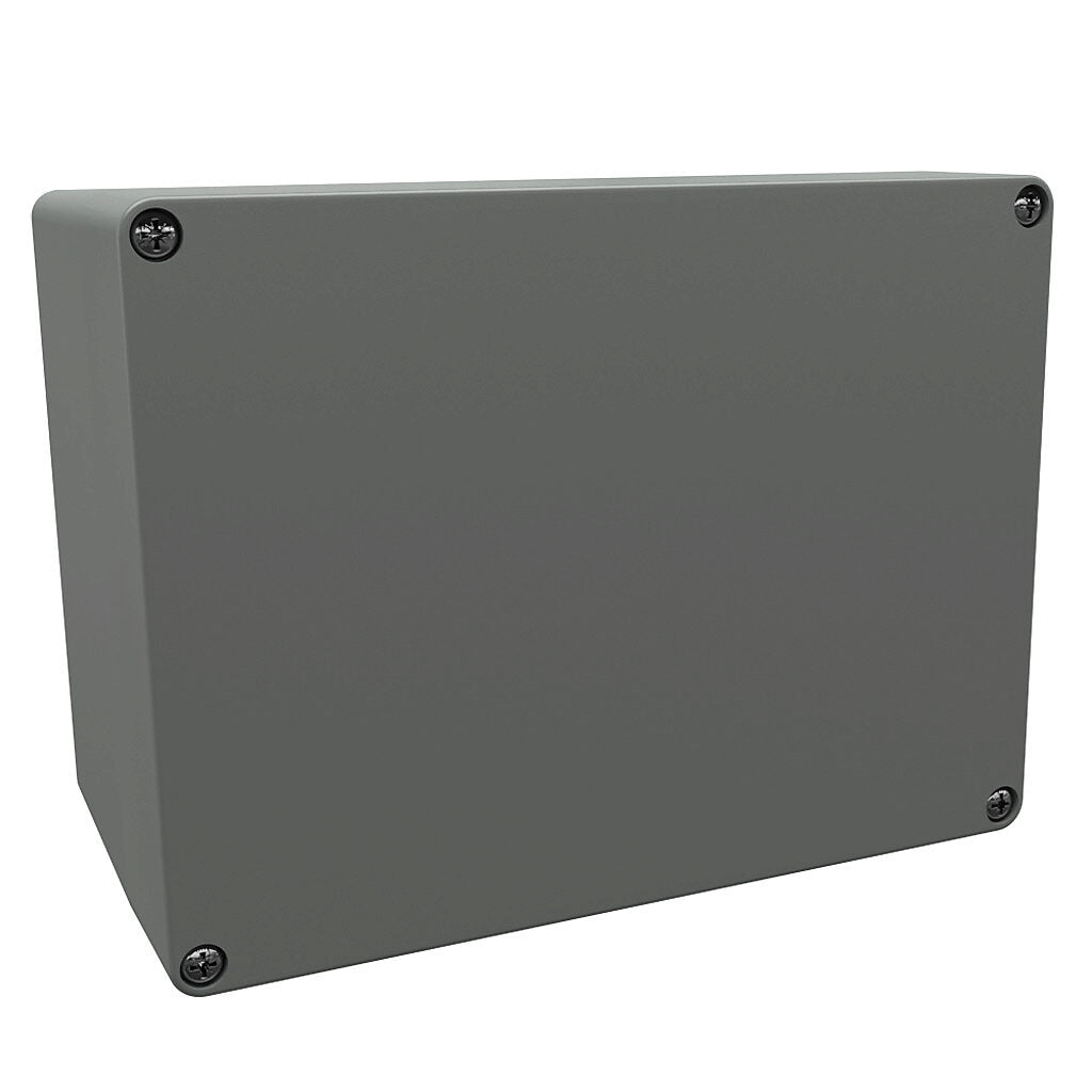 AttaBox BantamBox series enclosure, NEMA 1/3R/4/4X/12, 160 x 120 x 90mm (HxWxD), polycarbonate, RAL 7035 light gray, screw cover, purchase subpanel separately.-BB161290W