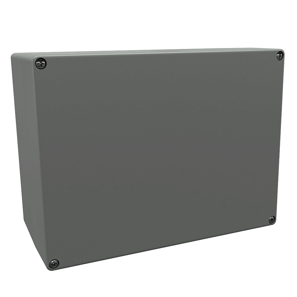 AttaBox BantamBox series enclosure, NEMA 1/3R/4/4X/12, 200 x 150 x 100mm (HxWxD), polycarbonate, RAL 7035 light gray, screw cover, purchase subpanel separately.-BB201510W