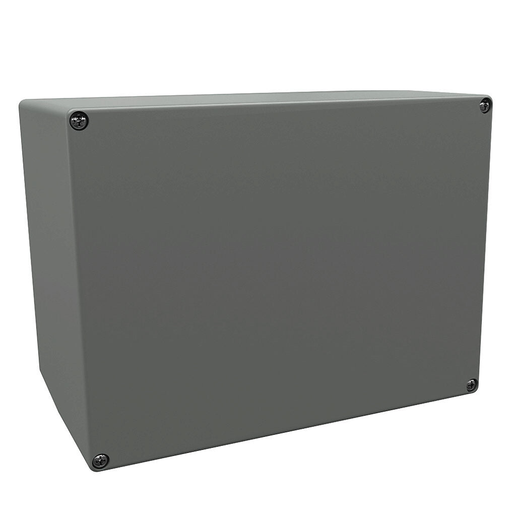 AttaBox BantamBox series enclosure, NEMA 1/3R/4/4X/12, 200 x 150 x 125mm (HxWxD), polycarbonate, RAL 7035 light gray, screw cover, purchase subpanel separately.-BB201513W