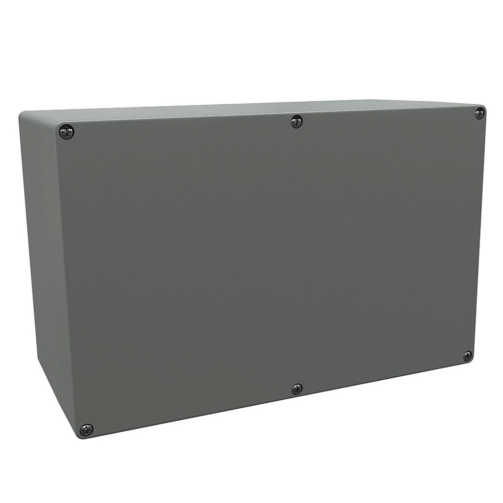 AttaBox BantamBox series enclosure, NEMA 1/3R/4/4X/12, 250 x 160 x 120mm (HxWxD), polycarbonate, RAL 7035 light gray, screw cover, purchase subpanel separately.-BB251612W