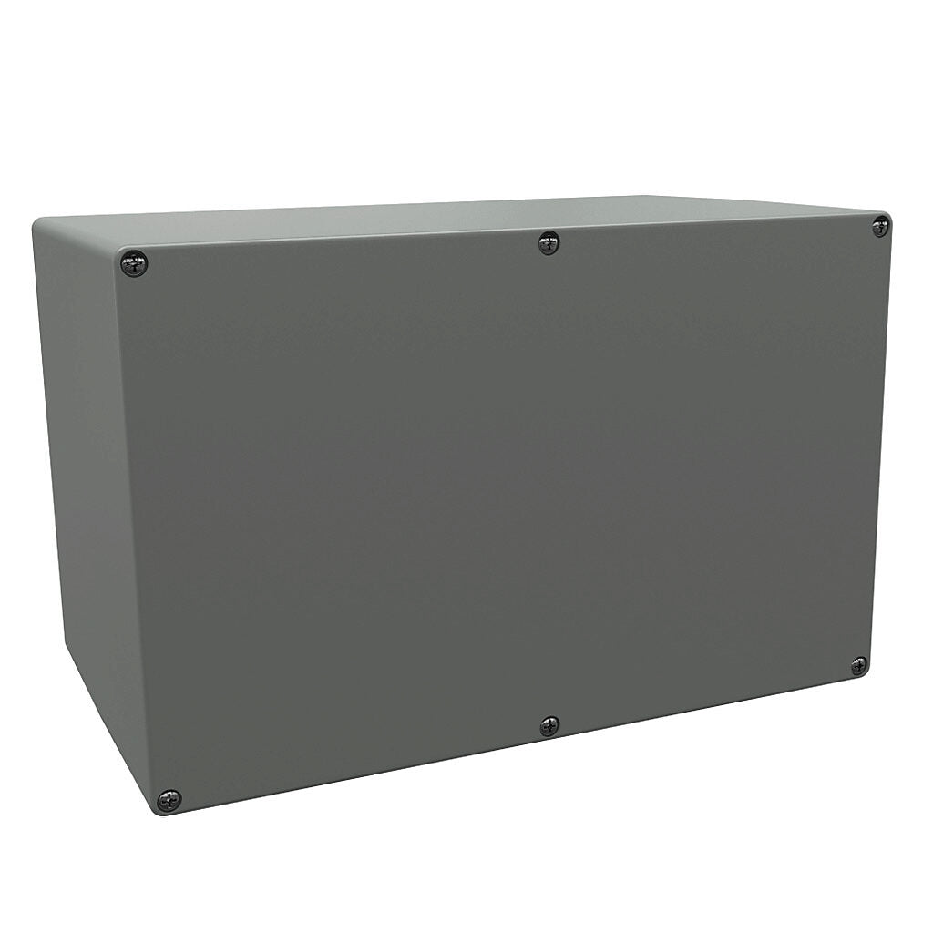 AttaBox BantamBox series enclosure, NEMA 1/3R/4/4X/12, 250 x 160 x 150mm (HxWxD), polycarbonate, RAL 7035 light gray, screw cover, purchase subpanel separately.-BB251615W